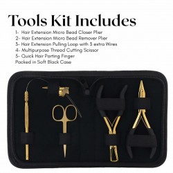 My Hair Tools Pro Hair Extension Tools Kit Gold - Multi Purpose
