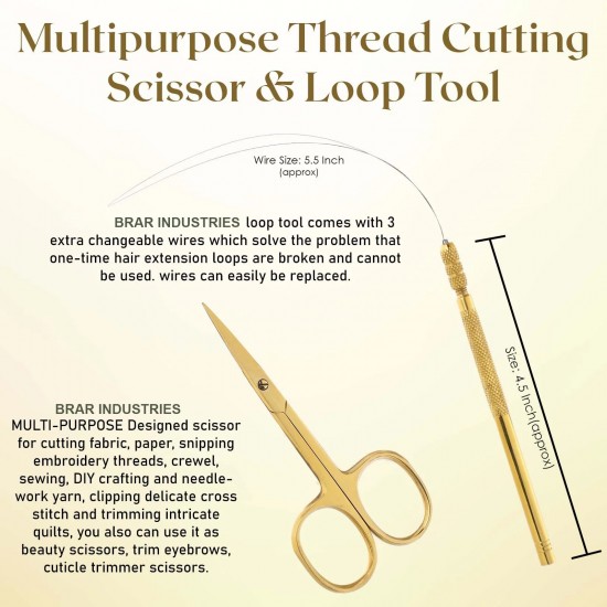 My Hair Tools Pro Hair Extension Tools Kit Gold - Multi Purpose