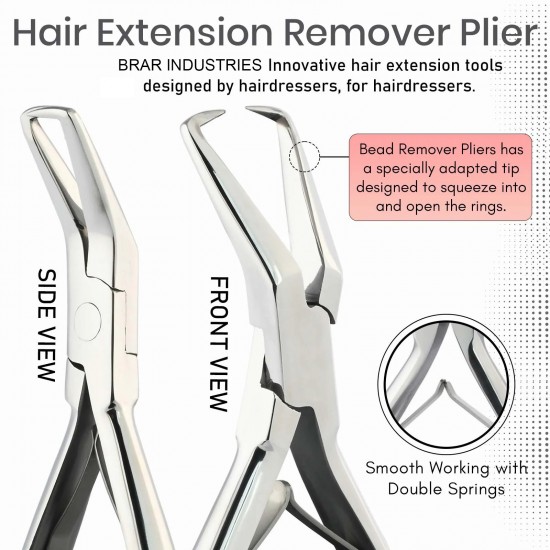 Silver My Hair Tools Pro Extension Kit, Extensions Remover Pliers set, Micro Beads Pulling Hook & Microbead Loop Tool Stainless Steel