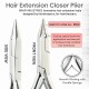 Silver My Hair Tools Pro Extension Kit, Extensions Remover Pliers set, Micro Beads Pulling Hook & Microbead Loop Tool Stainless Steel