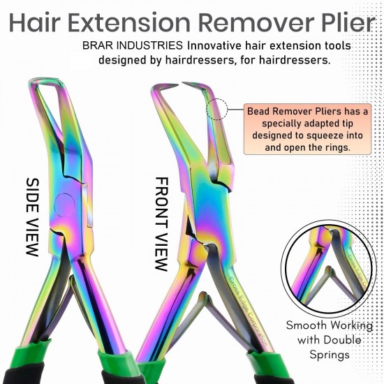 My Hair Tools Pro Extension Kit, Extensions Remover Pliers set, Micro Beads Pulling Hook & Microbead Loop Tool Stainless Steel