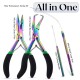 My Hair Tools Pro Extension Kit, Extensions Remover Pliers set, Micro Beads Pulling Hook & Microbead Loop Tool Stainless Steel