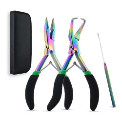 Microbead tool kit all in one in Rainbow black