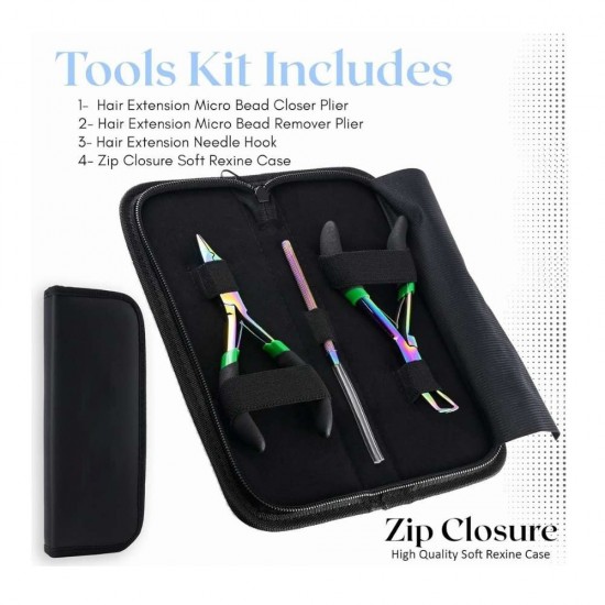 Microbead tool kit all in one in Rainbow black