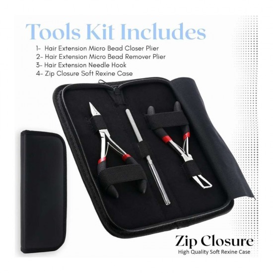 Microbead tool kit all in one in silver black