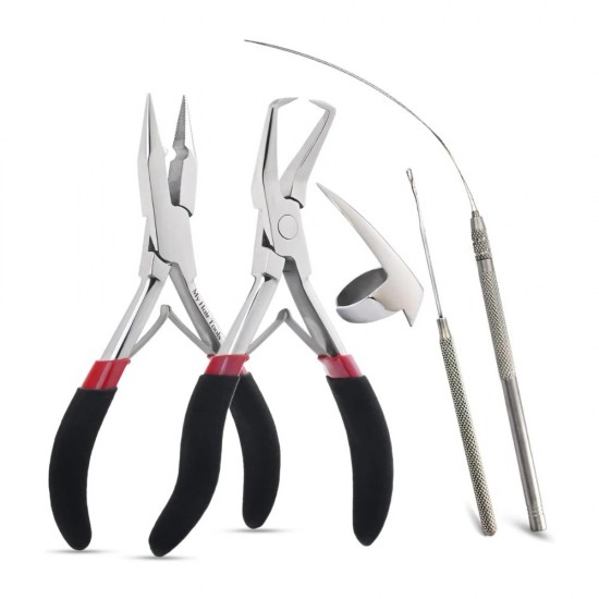 Silver Professional Hair Extension Tools Kit
