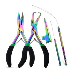 Rainbow Professional Hair Extension Tools Kit