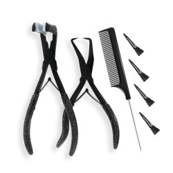 Hair Extension Tapin plier with comb and clips