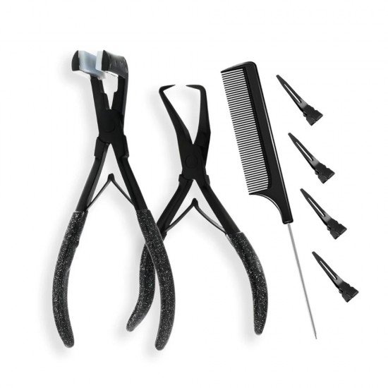 Hair Extension Tapin plier with comb and clips