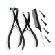 Hair Extension Tapin plier with comb and clips