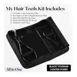 Hair Extension Tapin plier with comb and clips