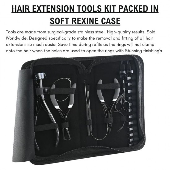 Hair extension tools including | Tape in Plier | 3 Hole Micro Beads & Nano Rings Plier