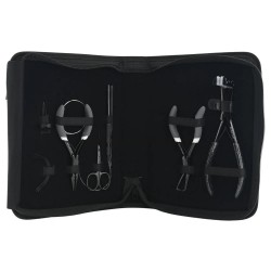 All in one Hair extension tools Plier's kit | Tape in Plier | 3 Hole Micro Beads & Nano Rings Plier