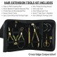 Hair extension tools including | Tape in Plier | Precision Hair Parting Tool in gold color