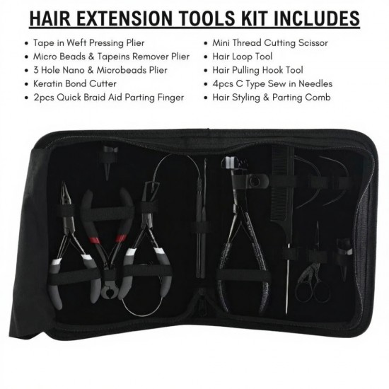 Hair extension tools Black color Tape in Plier | Micro Beads Remover Pliers
