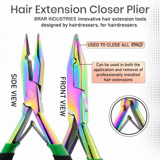 My Hair Tools Pro Extension Kit, Extensions Remover Pliers set, Micro Beads Pulling Hook & Microbead Loop Tool Stainless Steel